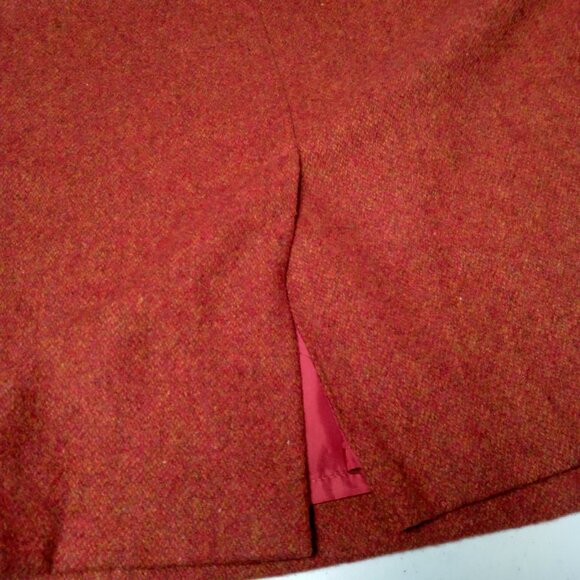Chadwicks of Boston Pencil Skirt Size 18W Rust Orange Wool Blend Office Wear - Picture 11 of 15
